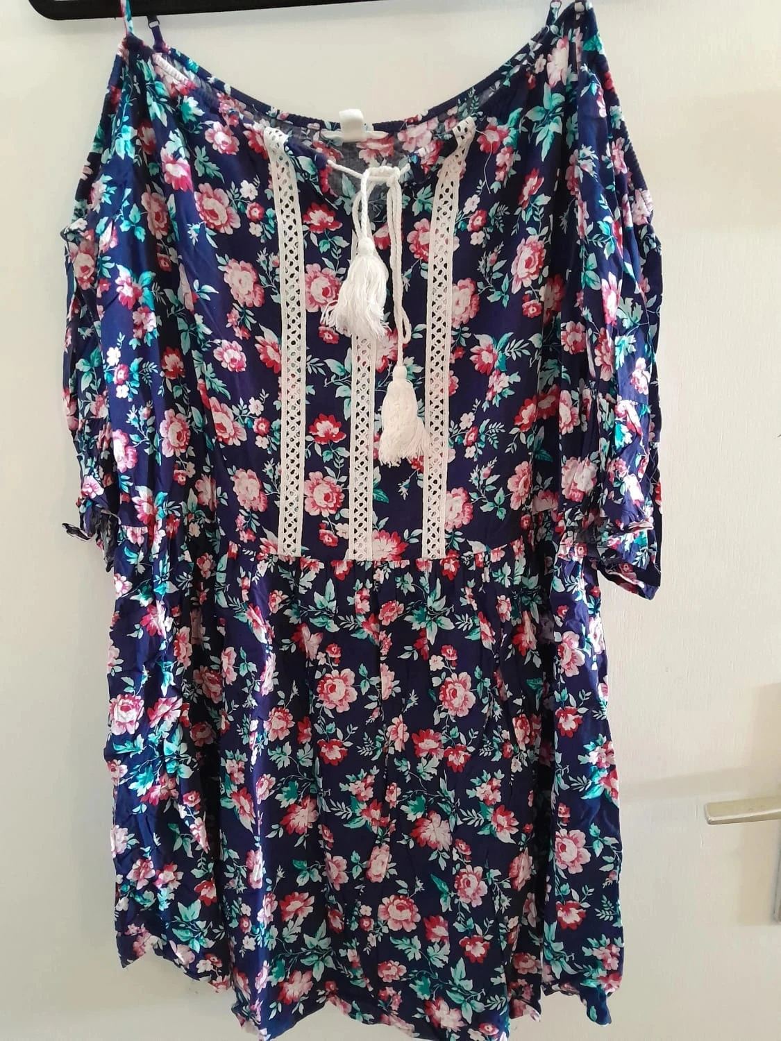 Vestido floral, estilo boêmio, tamanho 44, Marca Springfield – photo 2